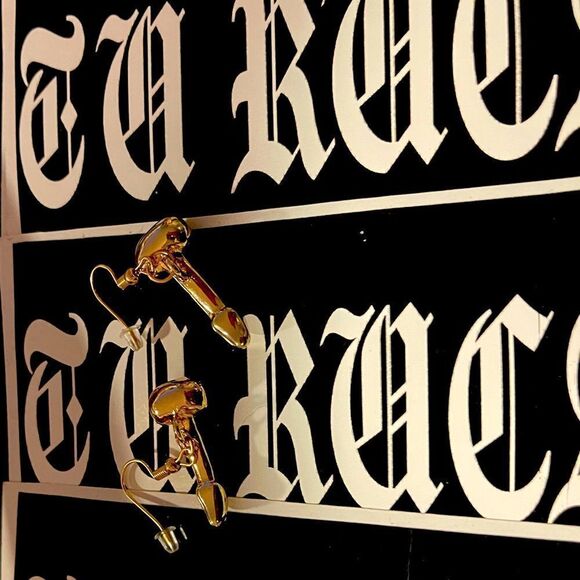 Mini Gold earrings - Picture 2 of 2